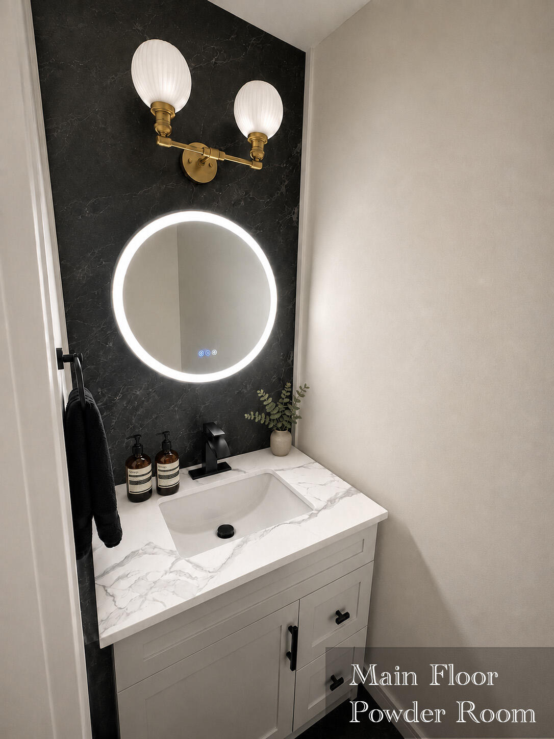 Renovated powder room
